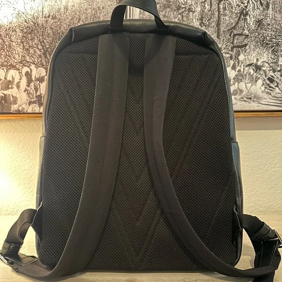 Versace Unisex Black Leather Backpack